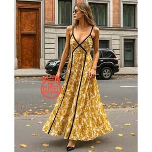 ZARA Blogger Fave Printed Maxi Dress NWT 💛